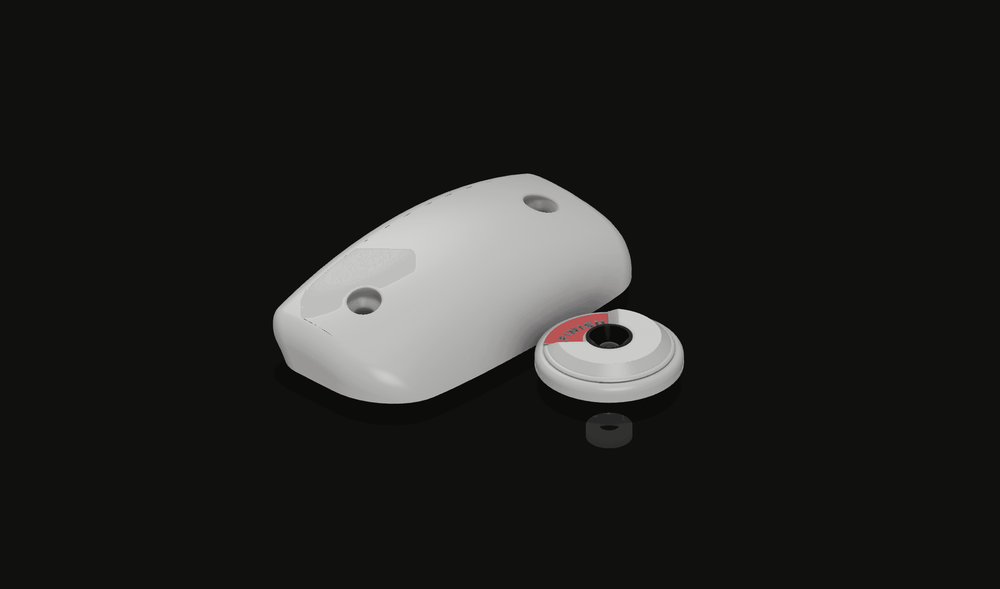 Spraywall Identifier components — hold body and rotating dial, exploded view