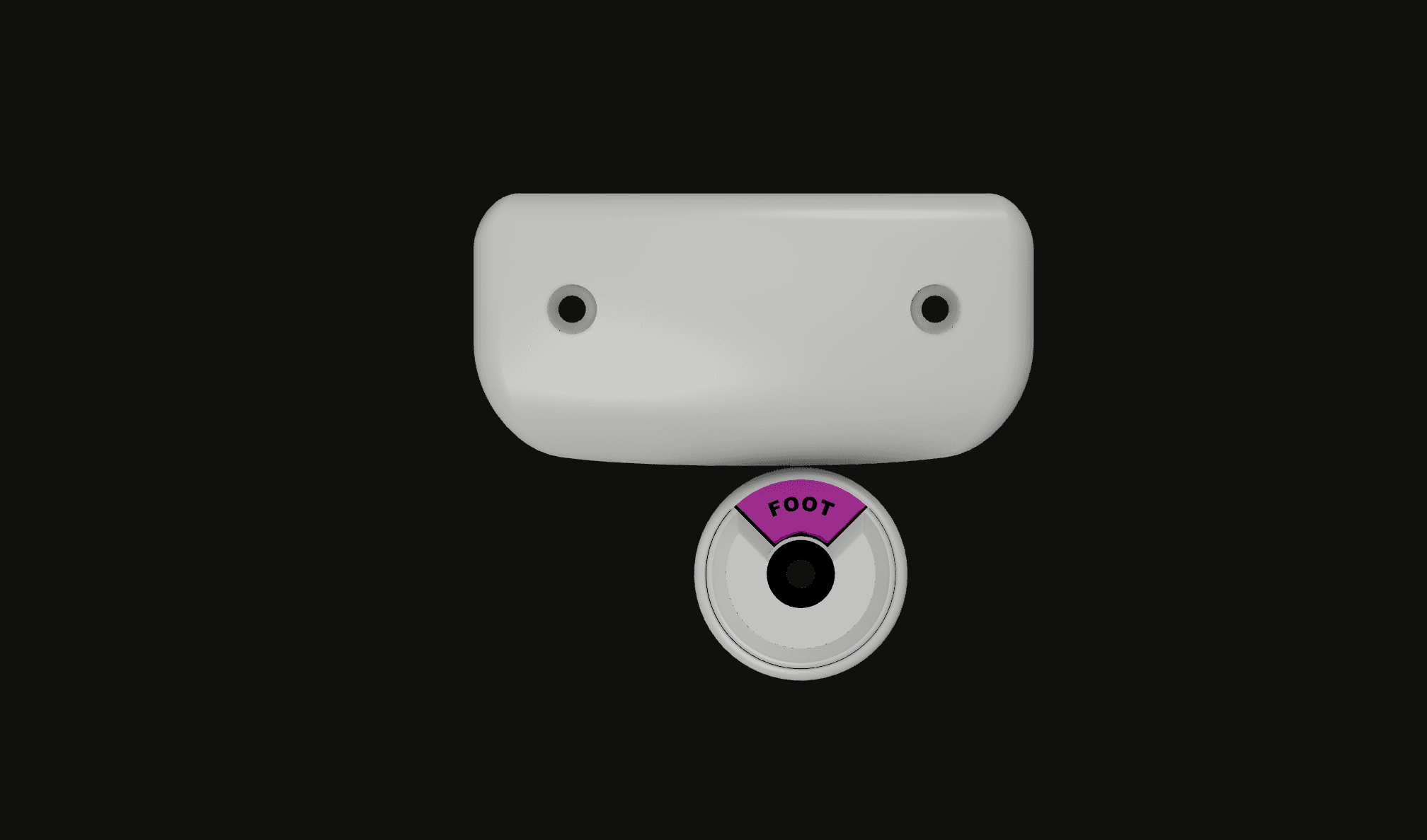Spraywall Identifier top-down view showing FOOT position selected